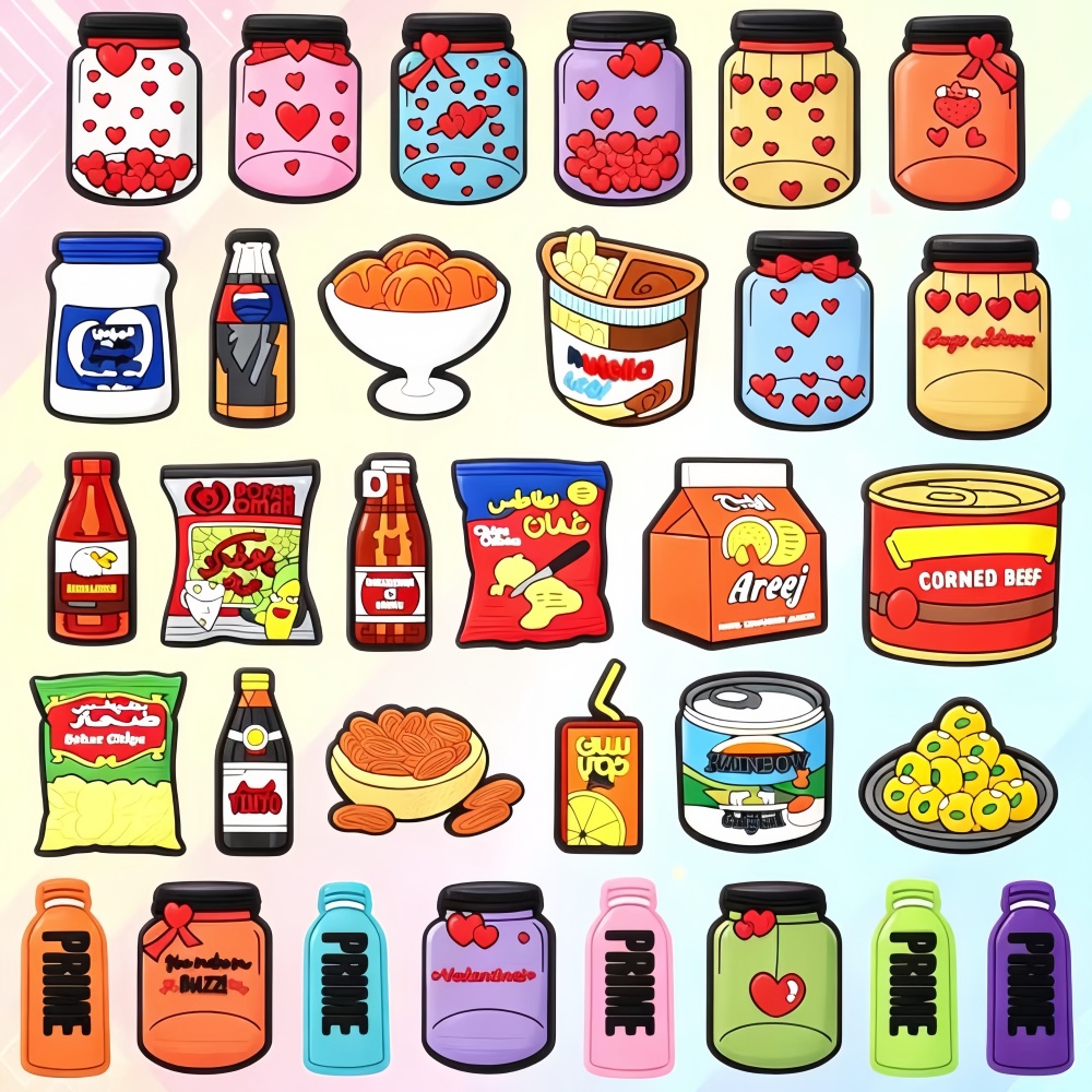 Women'S Accessories For Crocs - 32PCS Charms de Comida para Crocs,