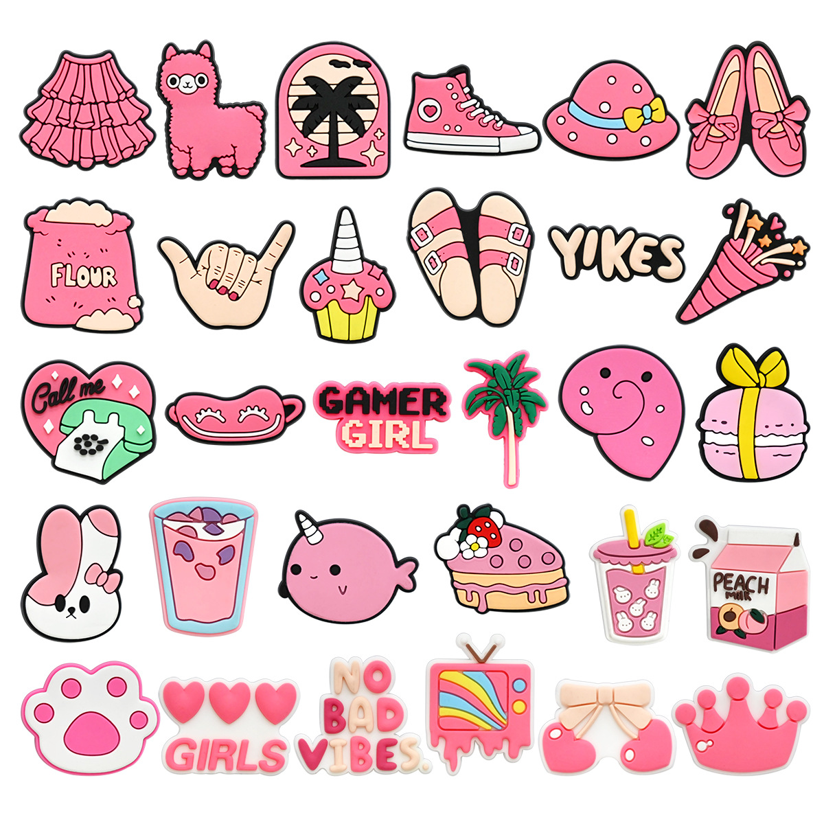 Women'S Accessories For Crocs - Bonito rosa sapato encantos decoração para