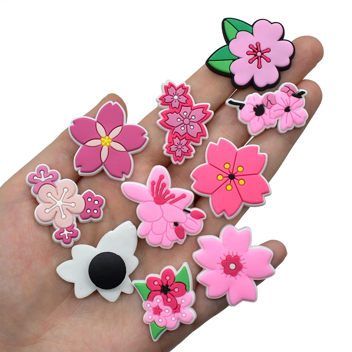 Women'S Accessories For Crocs - Bonito rosa flor sapato encantos para