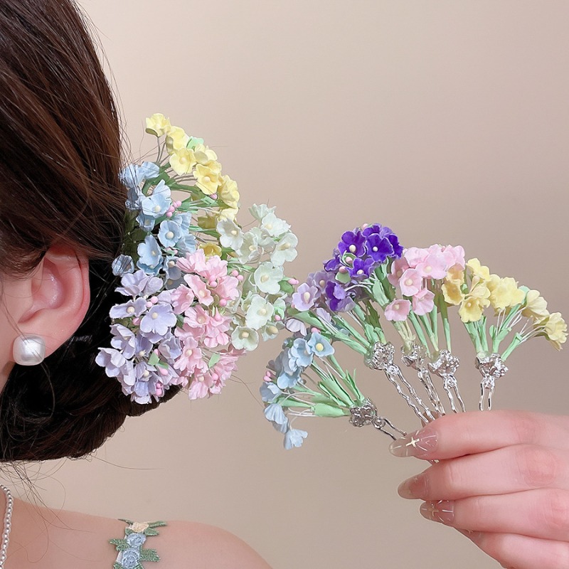 Women'S Vacation Accessories - Presilha de Cabelo com Flor Artificial