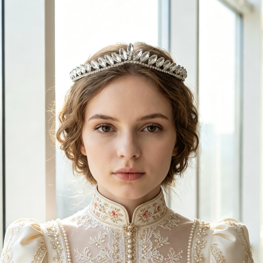 Women'S Wedding Accessories - Tiara de cristal minimalista para casamento,