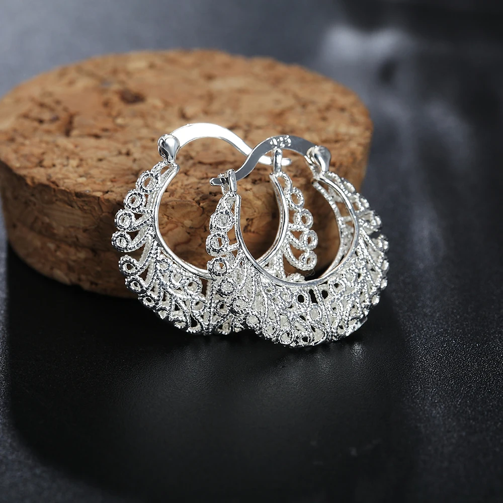 Brincos esculpidos em prata es - Women'S Affordable Accessories avaliação e preço