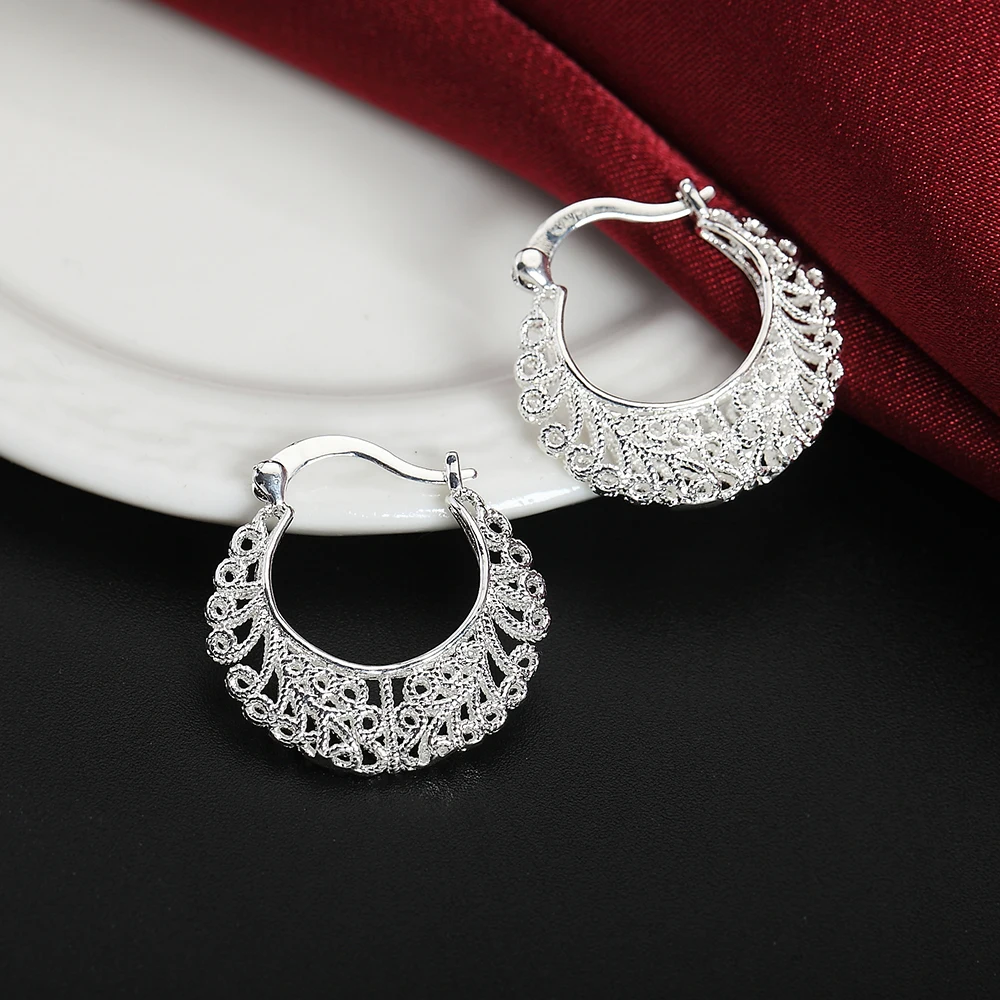 Brincos esculpidos em prata es - Women'S Affordable Accessories avaliação e preço