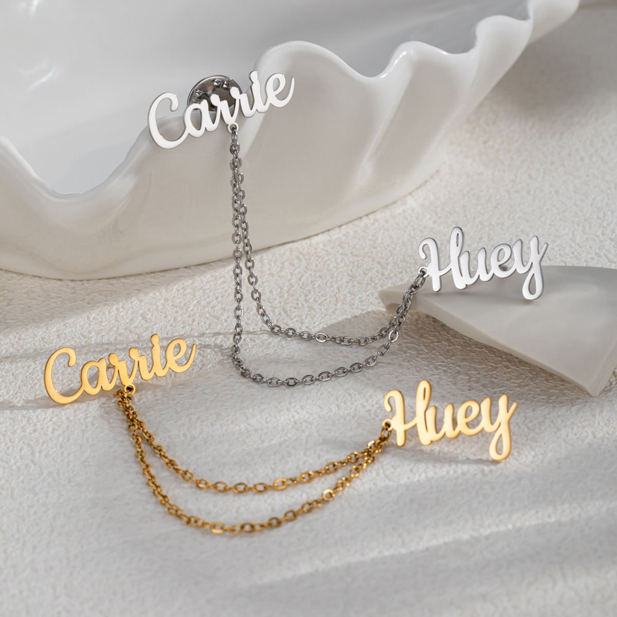 Broche Personalizado DIY com 2 - Women Accessories Business Name avaliação e preço