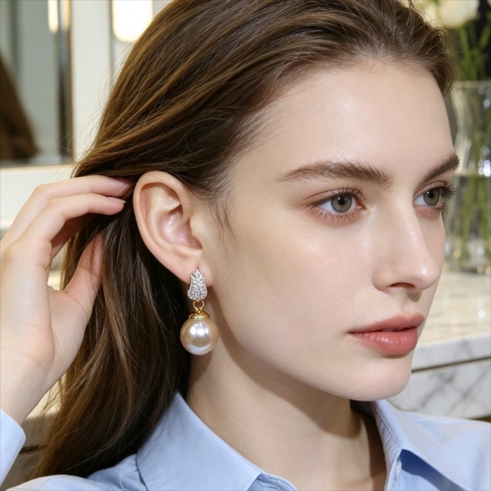 1 Par de Brincos de Pérola Sin - Women'S Affordable Accessories avaliação e preço