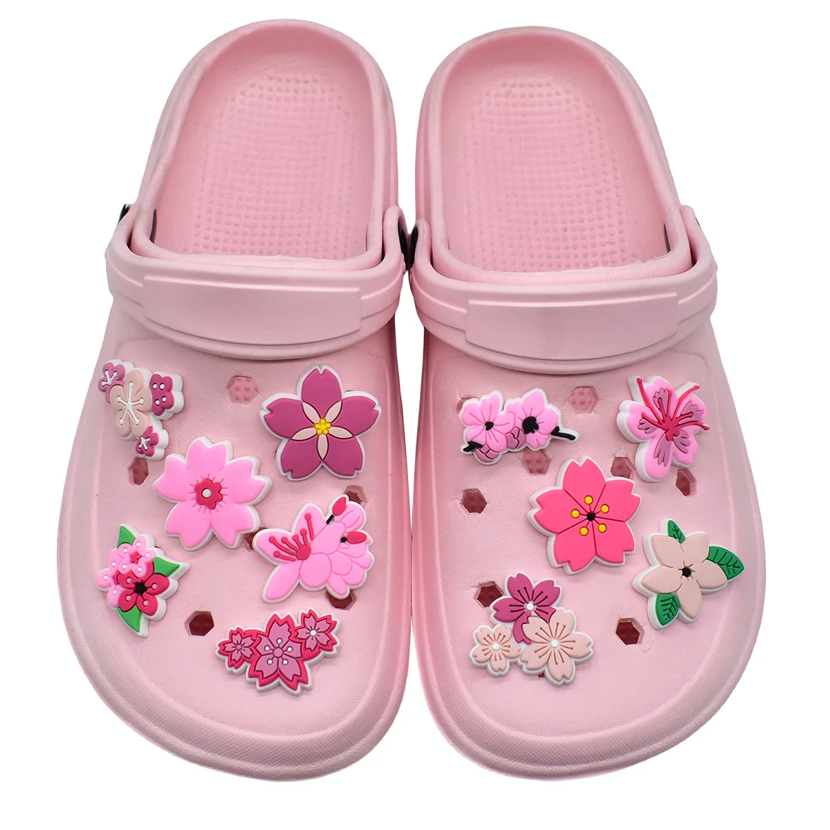Bonito rosa flor sapato encant - Women'S Accessories For Crocs avaliação e preço