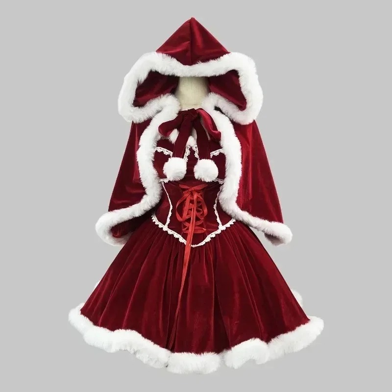 Ano novo vestido vermelho mant - Women'S Vacation Accessories avaliação e preço