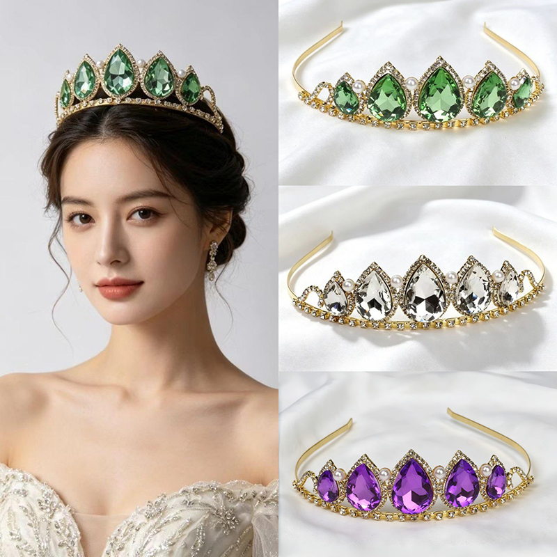 Coroa de Cristal Verde com Got - Women'S Wedding Accessories avaliação e preço