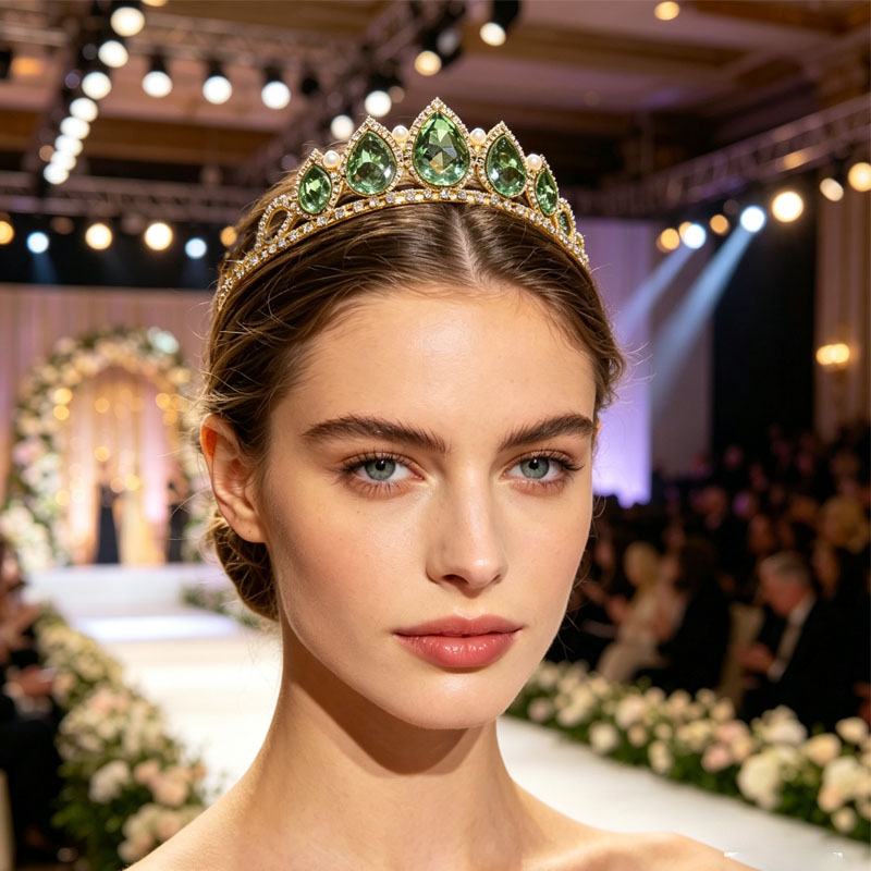 Coroa de Cristal Verde com Got - Women'S Wedding Accessories avaliação e preço