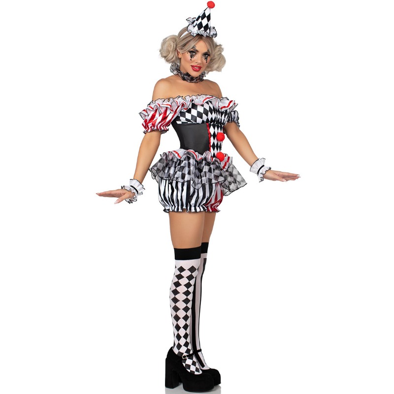Mulheres palhaço cosplay traje - Women'S Vacation Accessories avaliação e preço