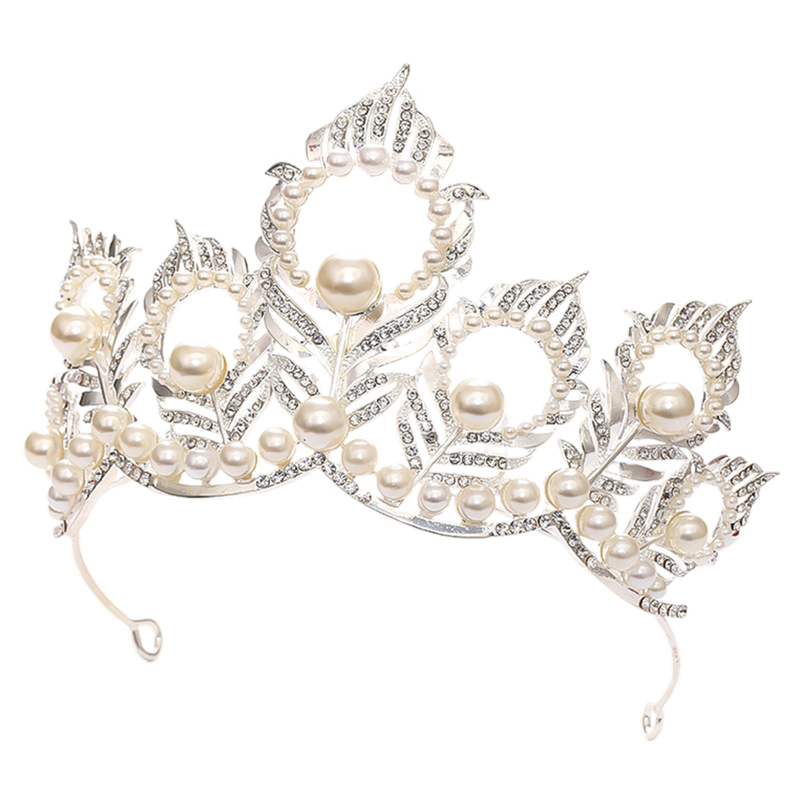 Coroa de pérolas com penas de  - Women'S Wedding Accessories avaliação e preço